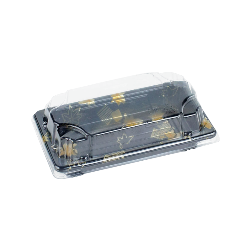 Piatto da festa in plastica nera degradabile