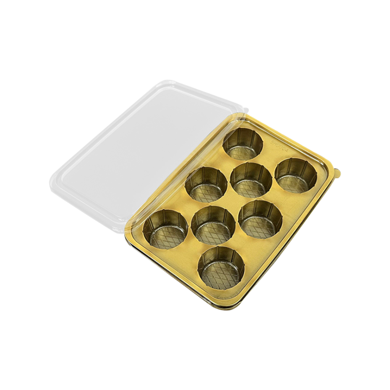 Scatola per imballaggio da forno in plastica usa e getta a 8 cavità