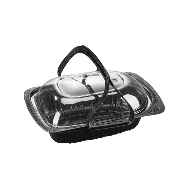 Contenitore monouso in plastica per pollo arrosto da tenere in mano