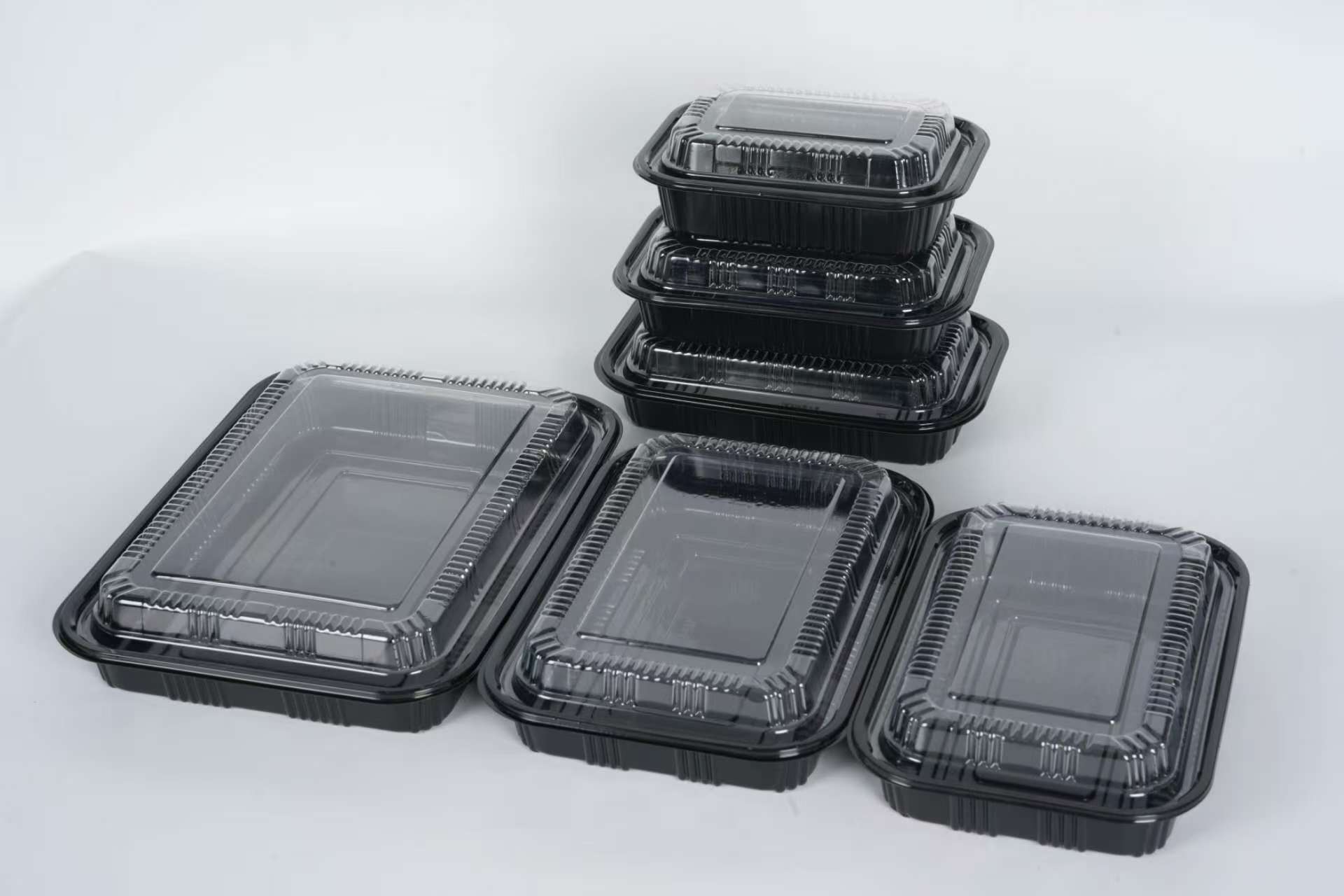 Vassoio per alimenti per sushi in plastica monouso in materiale PP 