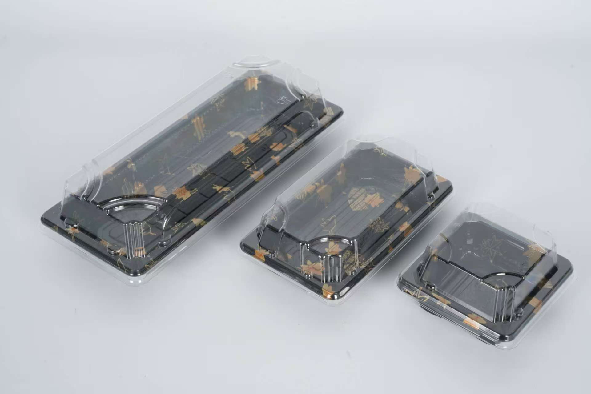 Vassoio per alimenti per sushi in plastica monouso in materiale PP 